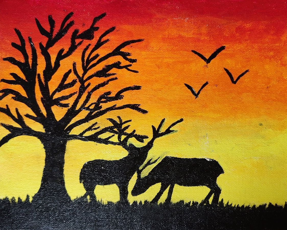 Sunset Deer